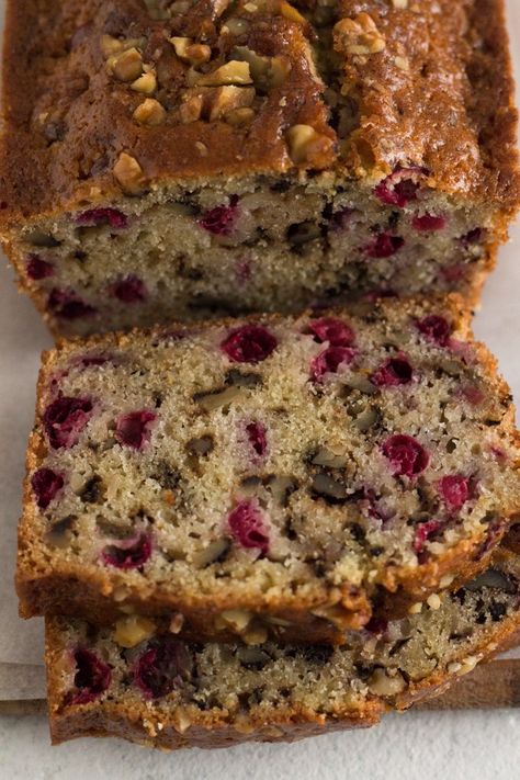 Easy Sweet Bread, Fall Yummies, Sweet Bread Recipe, Cranberry Walnut Bread, Recipes Winter, Pembuat Roti, Pane Dolce, Holiday Bread, Tea Bread