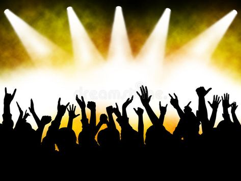 Concert crowd. Hands at the concert, silhouettes against stage lighting , #SPONSORED, #Hands, #crowd, #Concert, #concert, #lighting #ad Crowd Drawing, Ticket Drawing, Concert Crowd, Concert Lights, Flat Design Illustration, Hands In The Air, Travel Drawing, Hand Pictures, The Concert