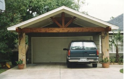 Garage Into Room, Wooden Garage Door, Carport Addition, Wooden Carports, Carport Plans, Pergola Carport, Garage Door Types, Garage Addition, Car Port