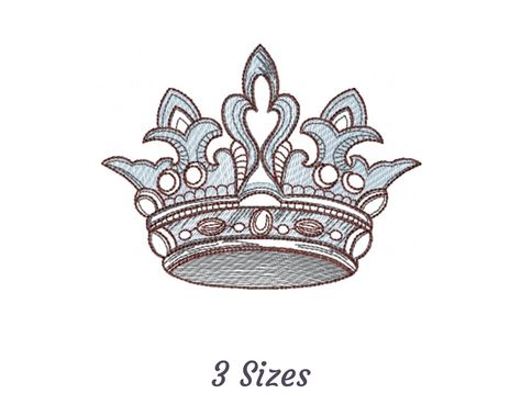 Royal Crown Embroidery Design, Machine Embroidery Pattern - Instant Download Crown Embroidery Design, Crown Embroidery, Flower Border, Online Pattern, Machine Embroidery Patterns, Crown Royal, Embroidery Pattern, Design Design, Embroidery Files