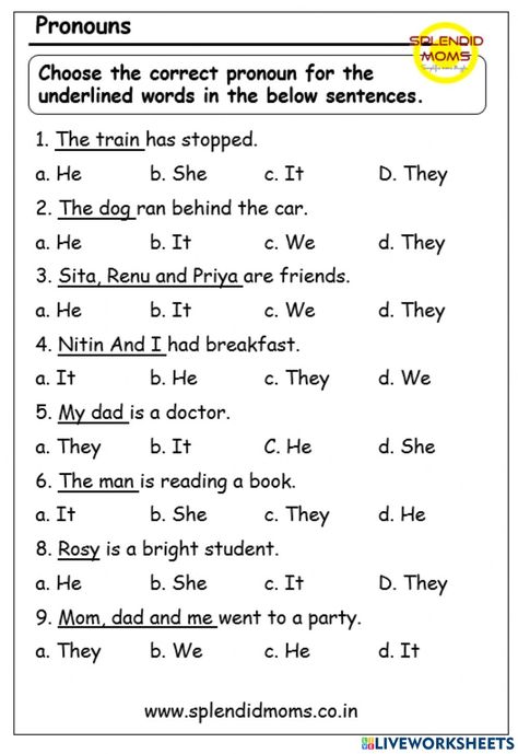 Worksheet On Pronouns Grade 1, Pronoun For Grade 1, English Worksheet For Grade 2 Pronoun, Nouns And Pronouns Worksheets, English Grammar Worksheets For Grade 2, Noun And Pronoun Worksheets For Grade 1, Pronouns Activity For Grade 1, Worksheet For Grade 1 English, English For Grade 2 Worksheet