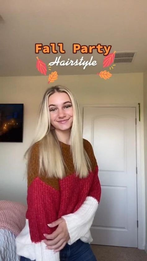 Autumn Hairstyles, Cute Fall Hairstyles, Thanksgiving Hairstyles, Party Hairstyle, Emily Elizabeth, Thanksgiving Hair, Autumn Hair, Cute Hairstyles For School, Hairstyle Idea