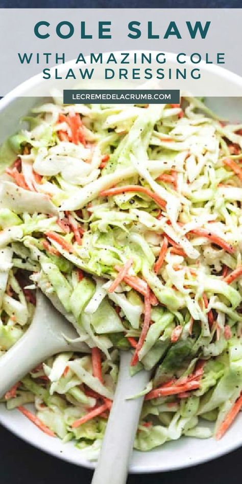 Zesty Coleslaw Recipe, Cole Slaw Vinaigrette, Good Coleslaw Recipes, Fish Fry Coleslaw Slaw Recipes, Best Cole Slaw Recipe For Pulled Pork, Pulled Pork Slaw Coleslaw Recipes, Coleslaw Recipe Vinegar And Mayo, Cole Slaw Dressing Easy, Coleslaw With Italian Dressing