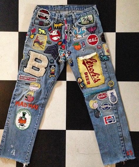 Fit Jeans Diy, Custom Jeans Diy, Denim Diy Clothes, Looks Jeans, Diy Clothes Design, Shoes Outfit Fashion, Custom Jeans, Concept Clothing, Denim Ideas