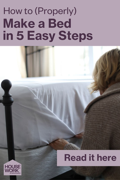 How to (Properly) Make a Bed in 5 Easy Steps Hospital Corners, Making A Bed, Make A Bed, Laundry Stripping, Clean Bed, Bed Making, House Work, Organization Inspiration, Laundry Room Organization