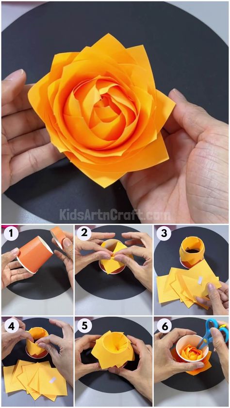 DIY Rose Flower Using Paper Cup-Easy Craft Tutorial Check more at https://www.kidsartncraft.com/flower-paper-cup-craft-tutorial/ Paper Flower Wreath, Paper Cup Crafts, Giant Paper Flower, Diy Mother's Day Crafts, Paper Flower Wreaths, Paper Sunflowers, Rose Crafts, Cottage Crafts, Easy Easter Crafts