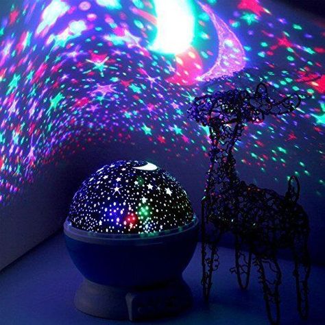 LED Night Lighting Lamp -Elecstars Light Up Your Bedroom With This Moon, Star,Sky Romantic - Best Gift for Men Women Teens Kids Children Sleeping Aid Blue Bedroom Ideas For Couples, Star Projector Lamp, Blue Bedroom Decor, Star Night Light, Baby Night Light, Led Night Lamp, Night Light Projector, Star Projector, Lighting Lamp