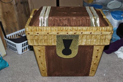 Diy Treasure Chest, Chests Diy, Gold Glitter Paper, Cooler Ideas, Pirate Decor, Vbs 2023, Pirates Life, Pirate Treasure Chest, Pirate Halloween