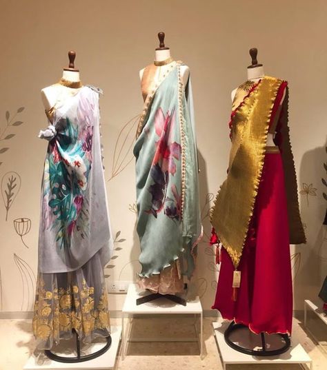 Saree On Mannequin, Saree Mannequin Display, Indowestern Saree, Saree Gown, Casual Indian Fashion, Designer Party Wear Dresses, Stylish Party Dresses, Party Wear Indian Dresses, Amritsar