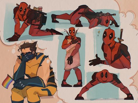 Wade Wilson X Logan, Deadpool Wolverine Fanart, Wolverine X Deadpool Fanart, Wade Wilson Fanart, Deadpool And Wolverine Comic, Deadpool X Wolverine Fanart, Logan Howlett Fanart, Wolverine X Deadpool, Poolverine Art