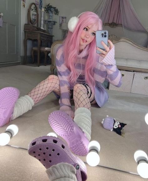 Gamergirl Aesthetic Outfits, Kawaii Egirl Outfits, Fem Outfits Aesthetic, Pink Egirl Outfits, Pink Egirl Fashion, Pink Egirl Aesthetic, Egirl Outfit Inspo, Belle Delphine Outfits, Egirl Pink