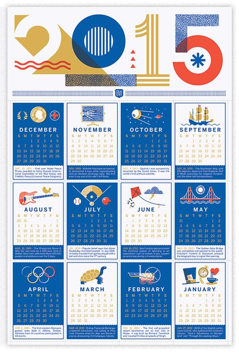 2015 Brave Wall Calendar on Behance Graphic Design Magazine, Wall Calendar Design, Creative Calendar, 달력 디자인, Calendar Layout, Unique Calendar, 타이포그래피 포스터 디자인, Mini Calendars, School Calendar