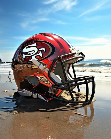 49ers Helmet, Nfl 49ers, Sf 49ers, Dragon Artwork, Football Logo, San Francisco 49ers, Tennis Players, Football Helmets, San Francisco