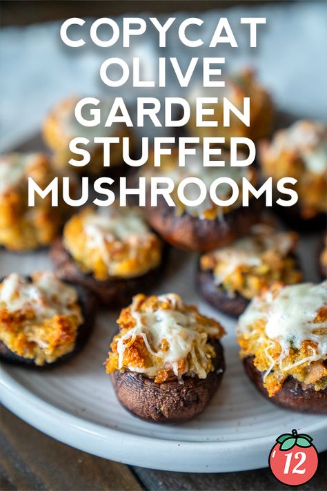 Stuffed Mushrooms Olive Garden Recipe, Pioneer Woman Stuffed Mushrooms, Stuffed Mushrooms Recipes, Olive Garden Stuffed Mushrooms, Slow Cooker Potluck, Stuffed Mushroom Recipes, Stuffed Mushroom Recipe, Potluck Favorites, Party Appetizer Recipes