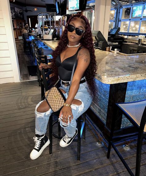 Baseball Game Outfit Black Women Summer, Movie Date Outfit Black Women Summer, Lounge Outfits Black Women Summer, Cabin Trip Outfit Black Women Summer, Bougie Women, Summer Outfits Black Woman Slim Thick, Baddie Closet, Bubble Jacket, Slay Outfits