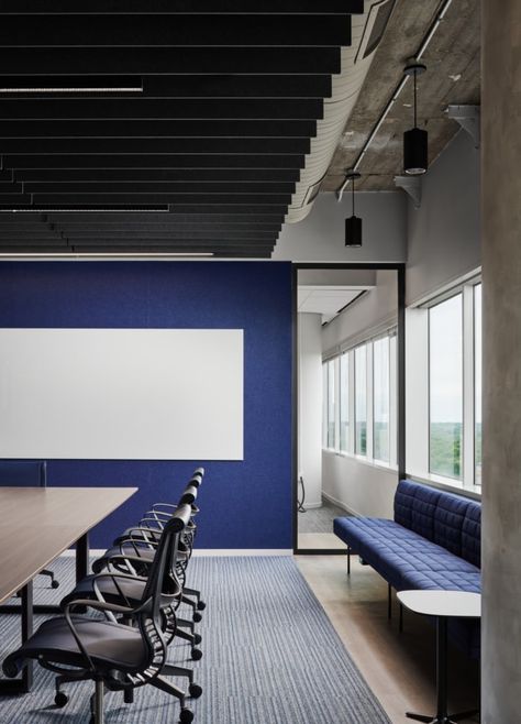 Waltham Cross, Neutral Flooring, Acoustic Ceiling, Office Interior Design Modern, Office Meeting Room, Plano Texas, Glass Office, Glass Walls, Interior Work