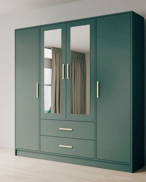 Deco Paint Wardrobe, Printed Almirah Design, Olive Green Wardrobe Furniture, Olive Wardrobe Furniture, Pista Green Wardrobe Furniture, Wardrobe Design Bedroom Indian With Mirror, Painted Wardrobe, Deco Paint, Stone Town