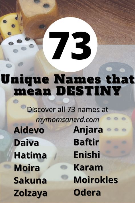 You were fated to discover our big list of names that mean destiny! Dozens of options for you to choose from, including boy, girl and unisex ideas. Names That Mean Destiny, Destiny Meaning, Last Name Meaning, Interesting Names, List Of Names, Sanskrit Names, Nerdy Baby, Roman Names, Greek Names