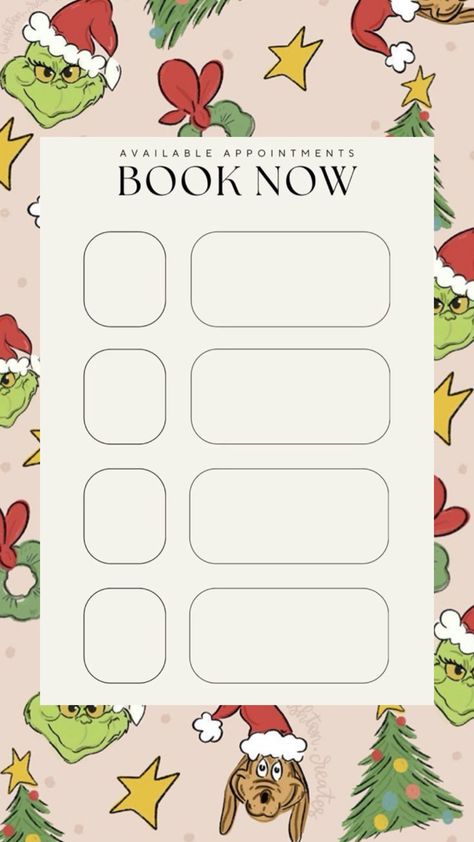 Christmas booking appointment Template Appointment Template, Appointments Available, Christmas