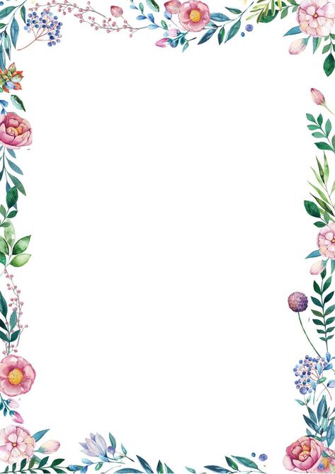 Free Free Printable Floral Borders And Frames, Download Free Free A5D Printable Border, Printable Frames, Flower Background Design, Colorful Borders Design, Free Printable Stationery, Floral Invitations Template, Paper Background Design, Floral Border Design, 카드 디자인