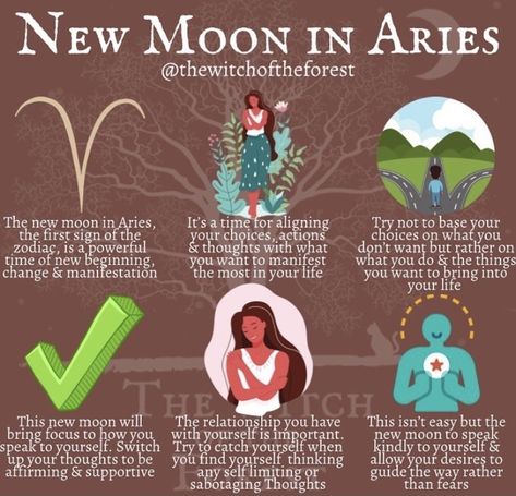 New Moon In Aries, Types Of Witches, Cosmic Witch, Moon In Aries, Moon Chart, Moon Meaning, Lunar Magic, Moon Time, Aries Season