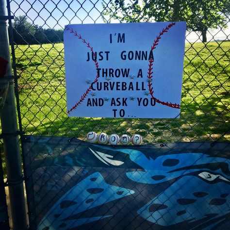 My sons Promposal. My lefty pitcher! :) She loved it! Fish Themed Promposal, Twerp Proposals, Baseball Softball Promposal, Baseball Promposal For Him, Pitcher Promposal, Morgan Wallen Promposal, Promposals For Girls Asking Guys, Sadie Proposals, Baseball Promposal