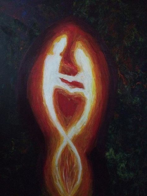 Soulmates Art, Twin Flame Art, Soul Ties, Flame Art, Twin Souls, Arte Van Gogh, Energy Art, Spiritual Artwork, Twin Flames