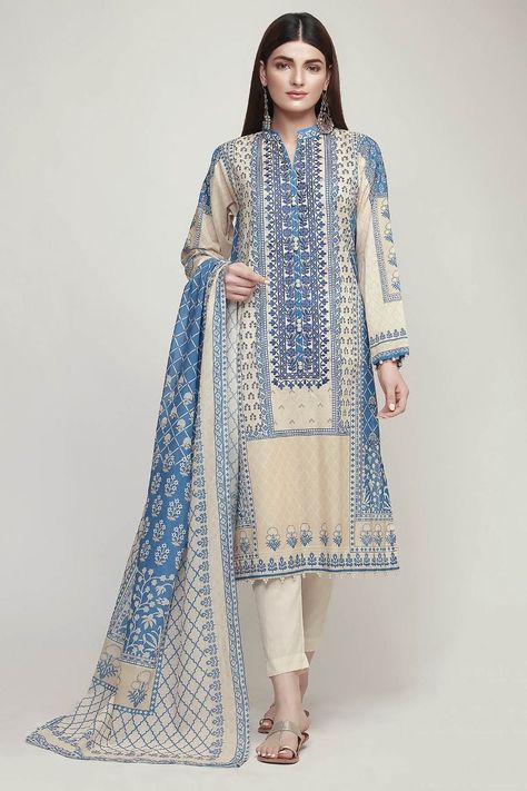 Khaadi Latest Summer Lawn Dresses Designs Collection 2019-2020 Printed Lawn Dress Design Ideas 2020, Lawn Dress Design Ideas, Lawn Dresses Designs, Lawn Dress Design, Lawn Dresses, Indian Designer Suits, Acrylic Nail Ideas, Mid Summer, Summer Lawn