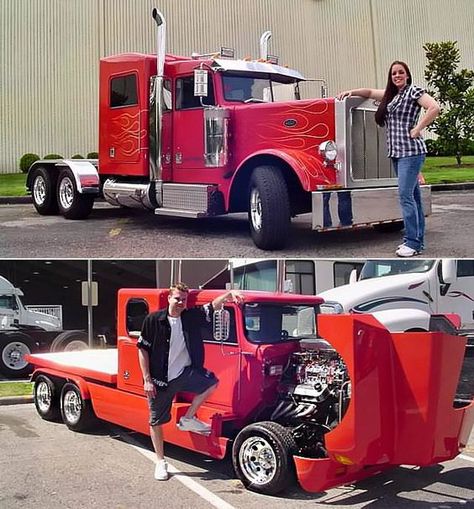 Lil Big Rig Can Turn Your Pickup into Mini Semi Mini Rig, Custom Truck Parts, Custom Lifted Trucks, Football 49ers, Customised Trucks, Ford Ranger Truck, Small Trailer, Custom Big Rigs, Lifted Truck