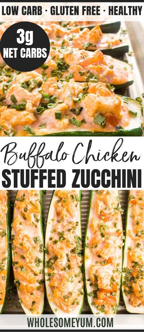 Chicken Stuffed Zucchini Boats, Chicken Stuffed Zucchini, Buffalo Chicken Zucchini Boats, Buffalo Chicken Zucchini, Zucchini Boat Recipes, Bean Dishes, Stuffed Zucchini Boats, Healthy Aesthetic, Stuffed Zucchini