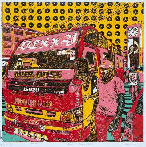 DENNIS MURAGURI | b. Naivasha, Kenya 1980. #kenyanart #kenyanartist DEXI ONGATA LINE n.d. Naivasha Kenya, Kenyan Artists, Multimedia Artist, Swag Cartoon, Circle Art, A Level Art, Nairobi, Art Google, Fine Arts