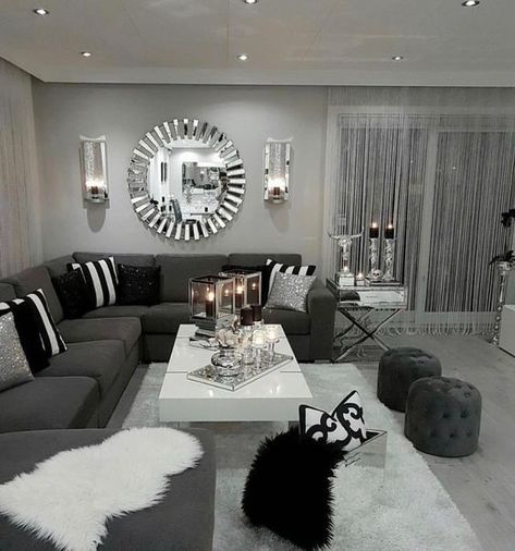 #follow #livingroomdecor #livingroom #lifestyle #house #homedecorideas #homedecor #home #blogging #blogger #blog Modern Sofa Design, Sofa Design Ideas, Black And White Living Room Decor, Black Living Room Decor, Modern Apartment Living Room, White Living Room Decor, Apartment Decorating Living, Classy Living Room, Living Room Decor Gray