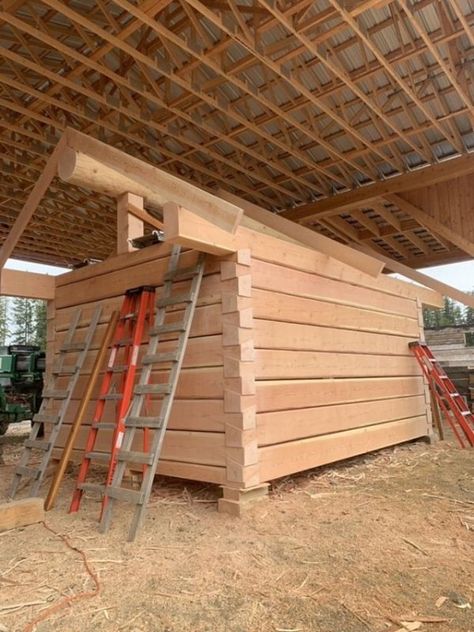 BC Log School | course cabins for sale | timber frames | sale Log Sauna, Micro Cabin, Timber Frame Building, Truck Scales, Cabin Tiny House, Timber Frames, Cabins For Sale, Timber Buildings, Small Cabin