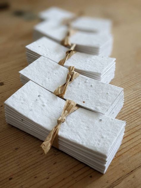 Seed Paper Name Cards, Seed Paper Wedding Favors, Gold Card Box Wedding, Rustic Card Box, Flower Seed Paper, Sweet Alyssum, Bee Friendly Flowers, Wedding Planning Boards, Rustic Card Box Wedding