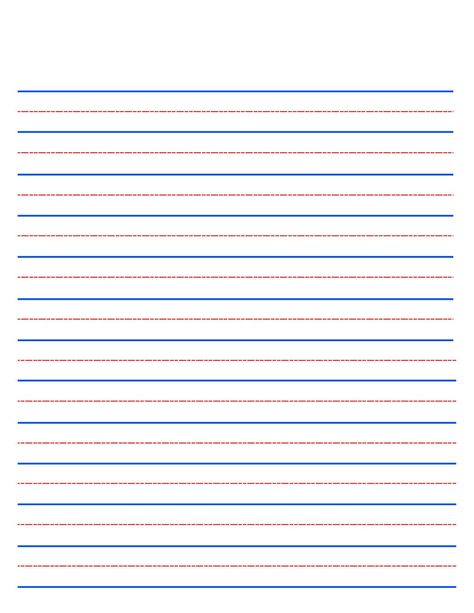 Dotted line Elementary Writing Paper Lines For Writing Practice, New Year Writing Paper, Blue Red Blue Lines For Writing, Writing Lines Template, Kindergarten Lined Paper, Handwriting Paper Printable, Free Cursive Worksheets, Cursive Handwriting Practice Worksheets, Kindergarten Writing Paper