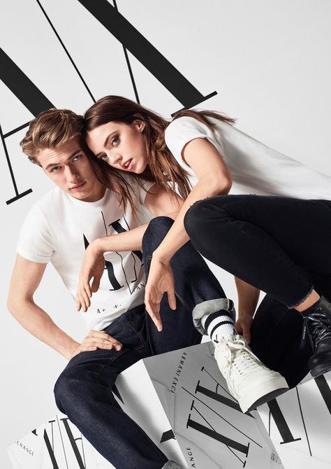 Lucky Blue Smith is the Face of Armani Exchange FW19 Collection Pyper America Smith, Lucky Blue Smith, Couples Modeling, Lucky Blue, Campaign Fashion, Couple Goals Teenagers, Oui Oui, Daily News, Armani Exchange