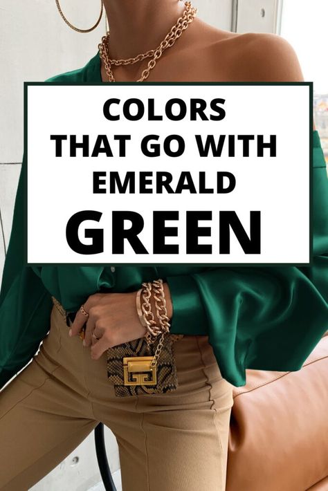 Emerald Green Combination Outfit, Emerald Shoes Outfit, Green Blouses Outfits, Accessories For Emerald Green Gown, Hunter Green Blouse Outfits, Green Sweater Outfits For Women, Emerald Green Shirts For Women, Emerald And Black Outfit, Shoes With Emerald Green Dress