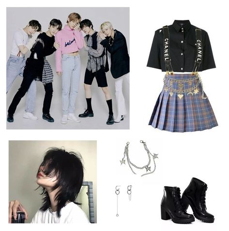 Txt Concert Outfit Ideas, Txt Concert Outfit, Black Rave Outfits, Txt Concert, 70’s Outfit, Rave Outfits Men, Kpop Fashion Men, Kawaii Clothes Goth, Concert Attire