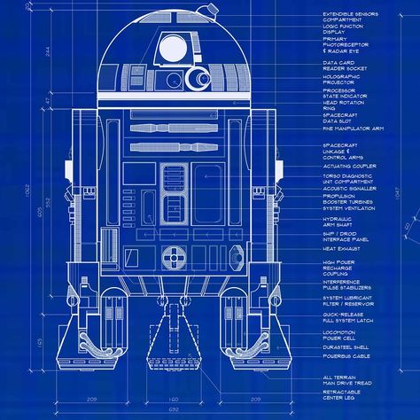 Star Wars Blueprints, R2d2 Art, R2d2 X C3po Art, R2d2 Blueprint, X Wing Blueprint, C-3po X R2-d2, Star Wars Patent Prints, Multicolor Art, Robot Print