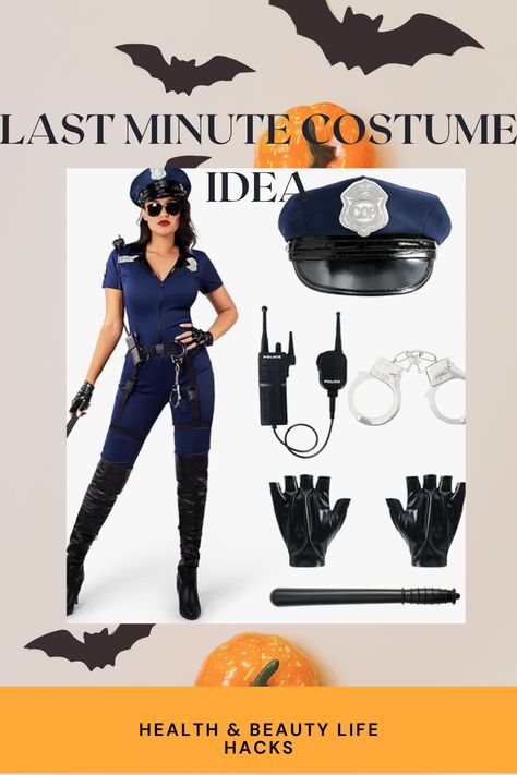 Turn heads at your last-minute costume party with our budget-friendly Cop Costume, a quick and easy choice that will have you ready to enforce some fun without draining your wallet. #police #cop #lastminute #cheap #halloween #costume #cute #hot *This is an affiliate link** Diy Police Costume Women, Police Costume Women, Police Officer Halloween Costume, Cop Halloween Costume, Police Halloween Costumes, Basic Halloween Costumes, Police Officer Costume, Cop Outfit, Police Costume