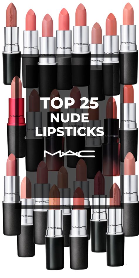 Mac Photo Lipstick, Most Popular Mac Lipsticks, Popular Mac Lipsticks, Tips For Makeup, Mac Nude Lipstick, Perfect Nude Lipstick, Beige Lipstick, Neutral Lipstick, Nude Lipstick Shades