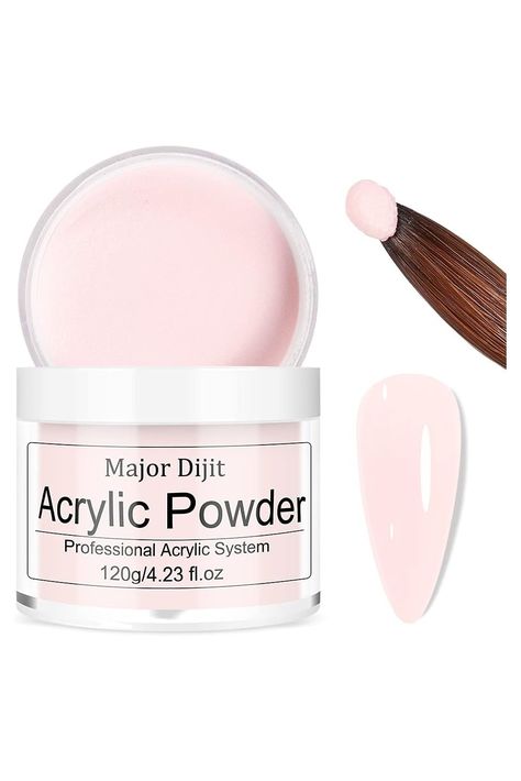 120g Acrylic Powder Acrylic Nail Powder 4.23oz Large Capacity Professional Polymer for 3D French Nail Manicure Extension Nail Carving Long Lasting Beauty Gifts (Pink) Nails Acrylic Long Square, Nails Acrylic Short Summer, Classy Nails Acrylic, White Design Nails, Nails Acrylic Aesthetic, Acrylic Brown Nails, Acrylic Blue Nails, Nails Acrylic Stiletto, Nails Acrylic Brown