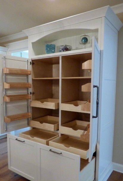 (ad) Kitchen Pantries Stand Alone Kitchen Pantry, Built In Pantry, Fancy Kitchens, Craftsman Kitchen, Pantry Ideas, Kitchen Pantry Design, Farmhouse Remodel, Kitchen Pantry Cabinets, Table Diy