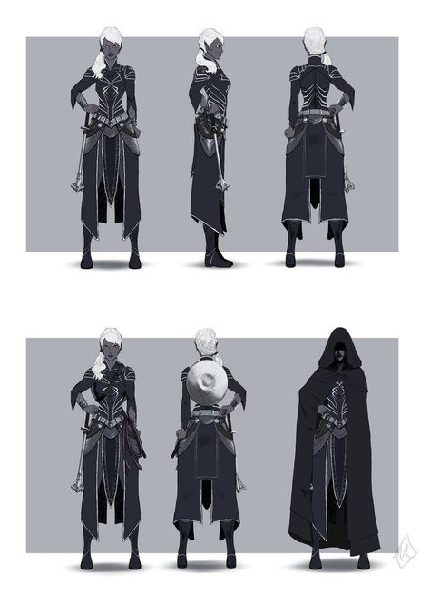 Character Model Sheet, Character Model, Design Moda, Model Sheet, Dark Elf, Fantasy Armor, Game Character Design, Drawing Clothes, Fantasy Inspiration