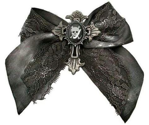 Hair  bow Hairstyles Pirate, Gothic Pirate, Pirate Hair, Gothic Hairstyles, Goth Hair, Hair Bow Clip, Halloween Gothic, Bow Clip, Goth Aesthetic