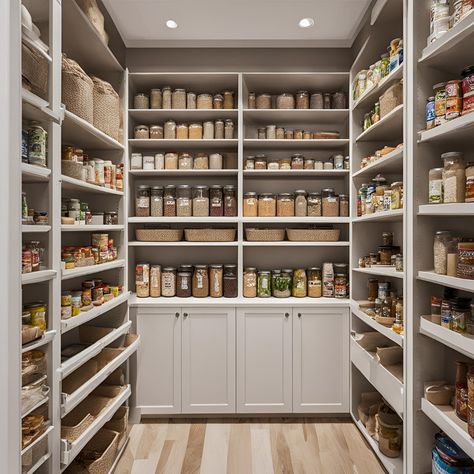 Pantry room organization 🤩🤩 Mansion Pantry Luxury, Pantry Room Organization, Pantry Dream, Luxury Pantry, Farm Dream, Dreamy Kitchens, Dream Pantry, Organization Pantry, Pantry Room