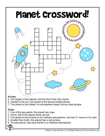 Outer Space Activities for Kids | Woo! Jr. Kids Activities : Children's Publishing Outer Space Activities For Kids, Outer Space Activities, Outer Space Crafts, Planets Activities, Summer School Activities, Puzzle Printable, Space Activities For Kids, Free Printable Puzzles, Printable Puzzles For Kids