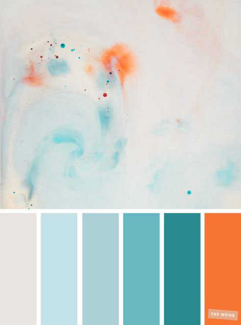 Light blue teal and orange colour palette #color #colorpalette Orange And Teal Colour Palette, Summer Color Palette With Hex Codes, Teal And Orange Bathroom, Blue And Orange Bathroom, Light Colour Combination, Orange And Blue Decor, Teal And Orange Color Palette, Bedroom Mauve, Orange And Blue Color Palette