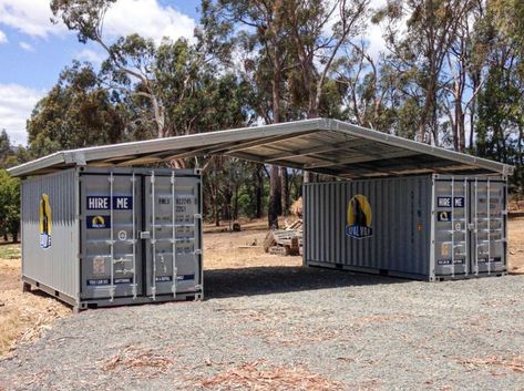 Container Sheds, Container House Ideas, Shipping Container Workshop, Container Garage, Shipping Container Sheds, Aesthetic Farmhouse, 40ft Shipping Container, Shipping Container Office, Small Barn House