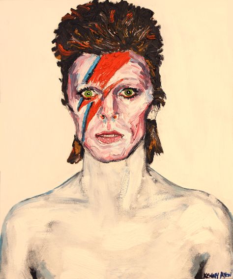 David Bowie/Aladdin Sane oleo sobre lienzo  55cm x 45xm 2014 www.kennyayon.tumblr.com Aladin Sane, David Bowie Aesthetic, Bowie Aesthetic, David Bowie Aladdin Sane, Bowie Aladdin Sane, Aladdin Sane, David Bowie, Aladdin, Oil Pastel